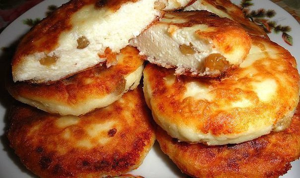 Сырники с изюмом 