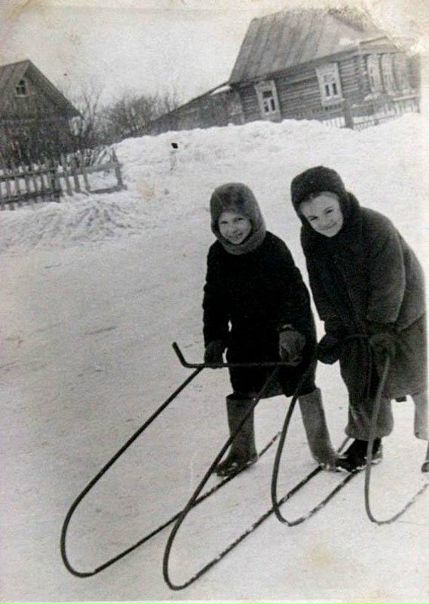 Зимний самокат, катались на таком