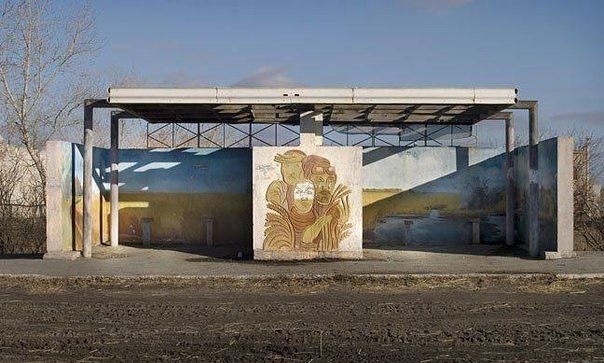 Автобусные остановки времён СССР дожившие до нашего времени