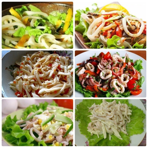 6 вкусных и питательных идей для салата с кальмаром. 