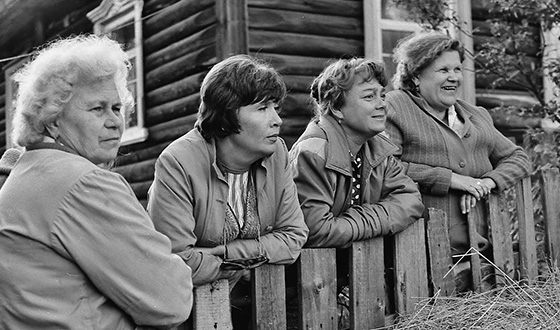 Нина Михайловна Дорошина на съемках фильма «Любовь и голуби».