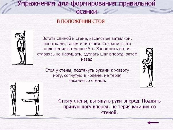 Комплекс эффективных упражнений для осанки и против болей в спине 