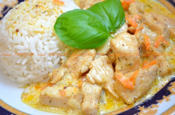 Куриное филе в сметано-горчичном соусе 