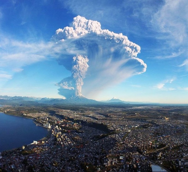 Действующий вулкан Кальбуко, Чили