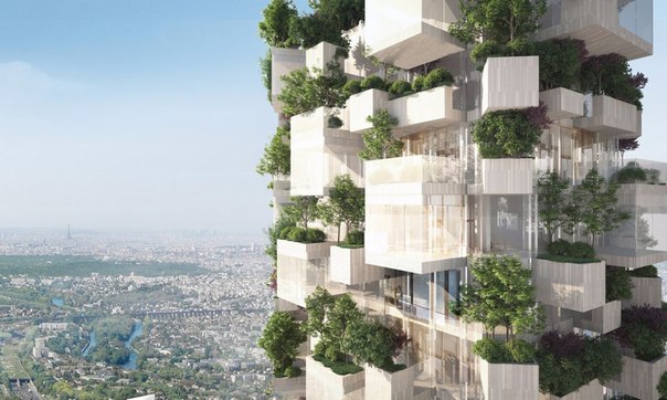 Первая башня с вертикальными садами в Париже будет окутана 2000 деревьев 