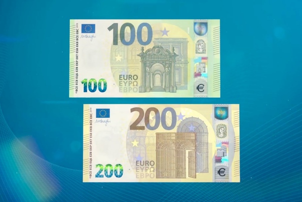 ЕЦБ уменьшил размер купюр в 100 и 200 евро. Новые банкноты теперь будут без проблем помещаться в кошелек 